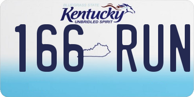 KY license plate 166RUN