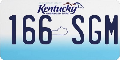 KY license plate 166SGM