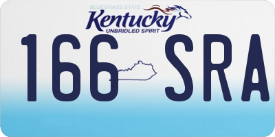 KY license plate 166SRA