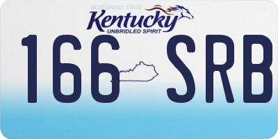 KY license plate 166SRB