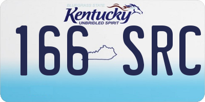 KY license plate 166SRC