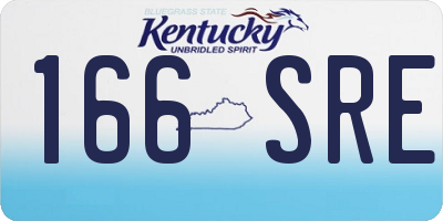 KY license plate 166SRE
