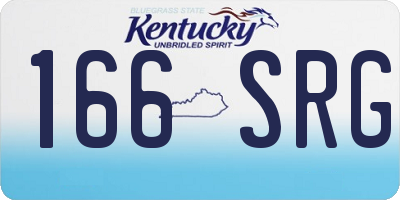 KY license plate 166SRG