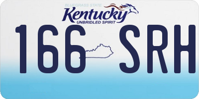 KY license plate 166SRH