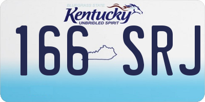KY license plate 166SRJ