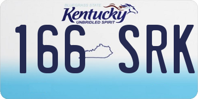 KY license plate 166SRK