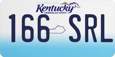 KY license plate 166SRL