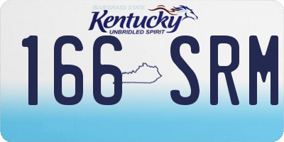 KY license plate 166SRM