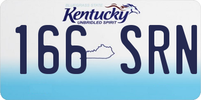 KY license plate 166SRN