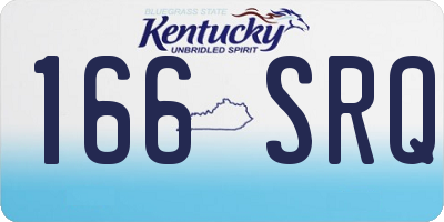 KY license plate 166SRQ