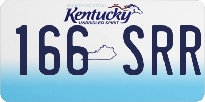 KY license plate 166SRR