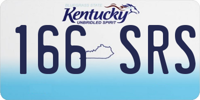 KY license plate 166SRS