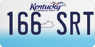 KY license plate 166SRT