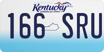 KY license plate 166SRU