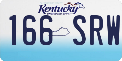 KY license plate 166SRW