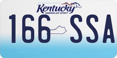 KY license plate 166SSA