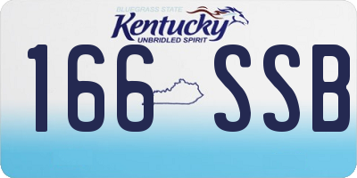 KY license plate 166SSB