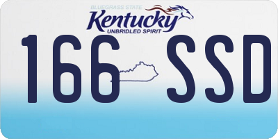 KY license plate 166SSD