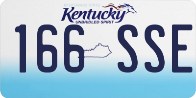 KY license plate 166SSE