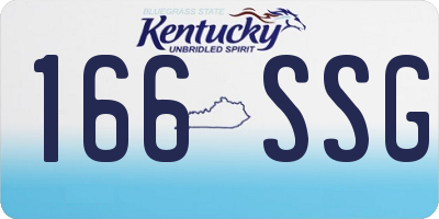 KY license plate 166SSG