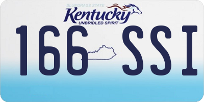 KY license plate 166SSI