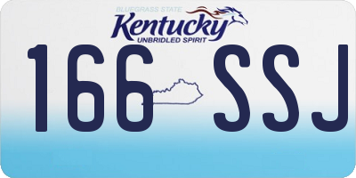 KY license plate 166SSJ