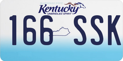 KY license plate 166SSK