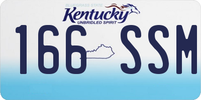 KY license plate 166SSM