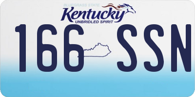 KY license plate 166SSN