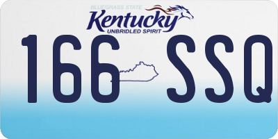 KY license plate 166SSQ