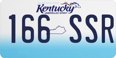 KY license plate 166SSR