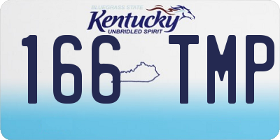 KY license plate 166TMP