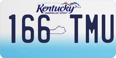 KY license plate 166TMU