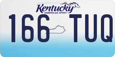 KY license plate 166TUQ