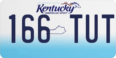 KY license plate 166TUT