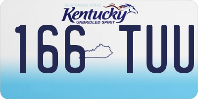 KY license plate 166TUU