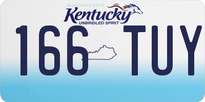 KY license plate 166TUY
