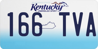 KY license plate 166TVA