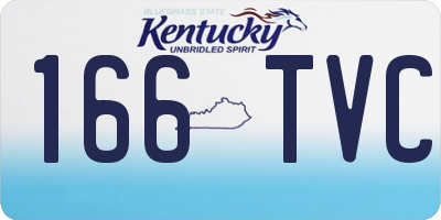 KY license plate 166TVC