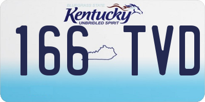 KY license plate 166TVD