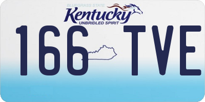 KY license plate 166TVE