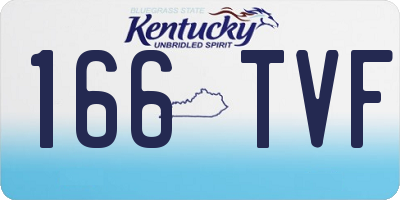 KY license plate 166TVF