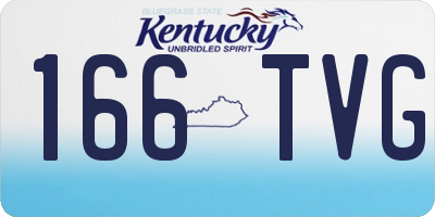 KY license plate 166TVG