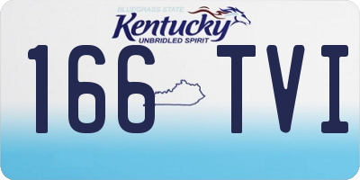 KY license plate 166TVI