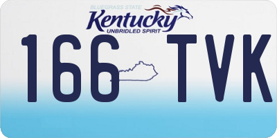 KY license plate 166TVK