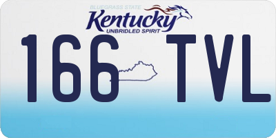 KY license plate 166TVL