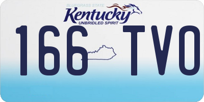 KY license plate 166TVO