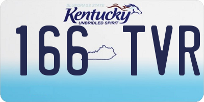 KY license plate 166TVR