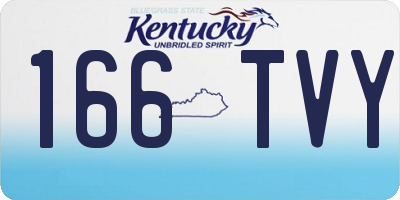 KY license plate 166TVY
