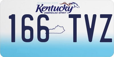 KY license plate 166TVZ